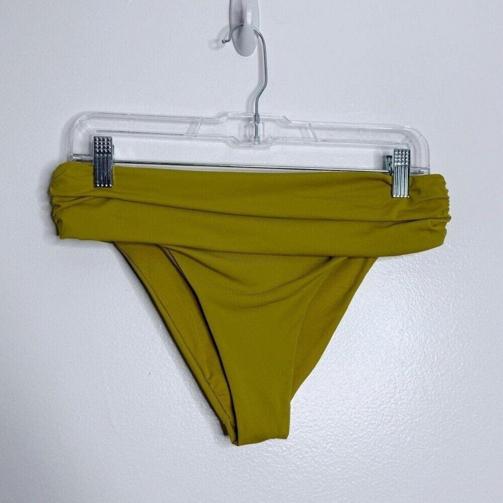 Zara Green Bikini Bottom High Rise Size Small